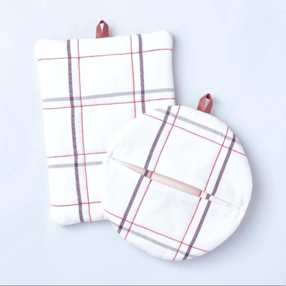 2 Piece Plaid Potholder Set - Hearth & Hand
